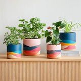 abstract pink planter (set of 4)