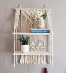 WOODEN DOUBLE SHELF