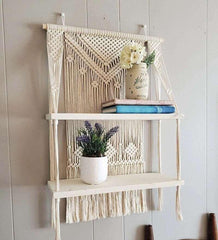 WOODEN DOUBLE SHELF