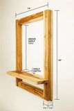 Wooden Rectangle Wall Shelf - homethings.in